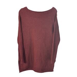 Pilcro Anthropologie Women’s Burgundy Boatneck Knit Sweater Size Small